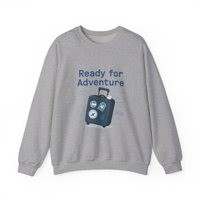 Ready for Adventure Sweatshirt — Travel Luggage Graphic Crewneck