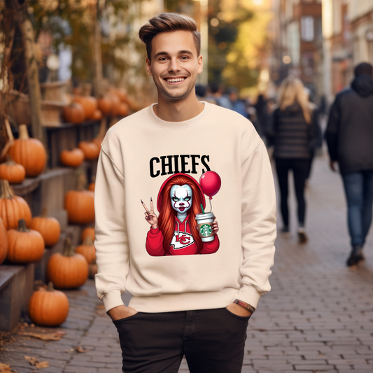 Chiefs Clown Halloween Sweat Shirt