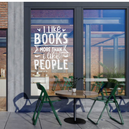 Books Lover Window Decal