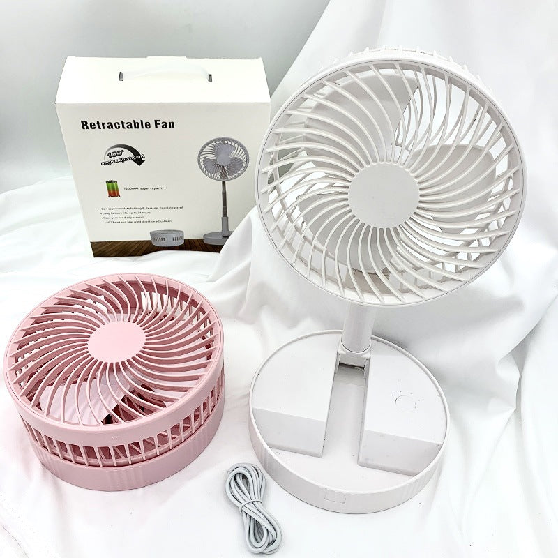 Quiet And Portable Mini Folding Telescopic Fan Dormitory Usb