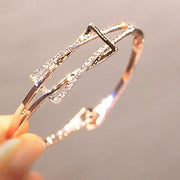 Sweet Girl Diamond Shiny Jewelry Simple Crystal Bracelet Bangle