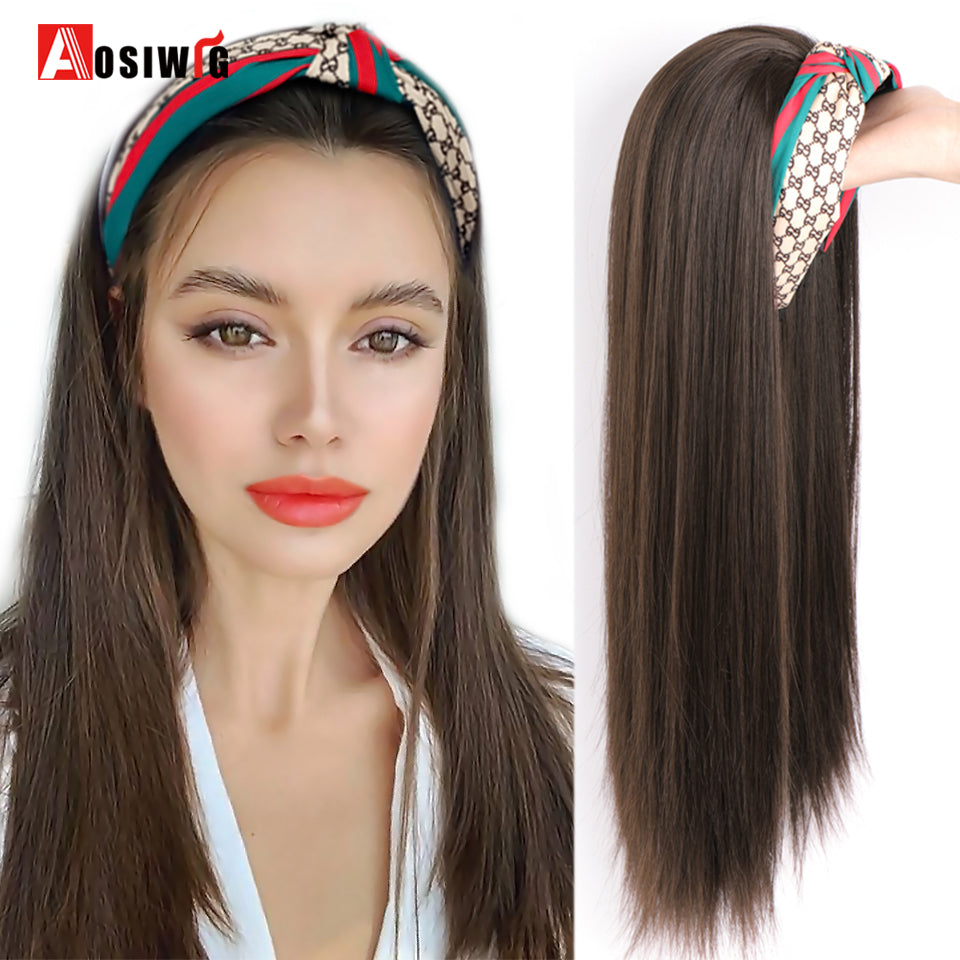 Synthetic Long Straight Head Style Wig Heat Resistant Hair