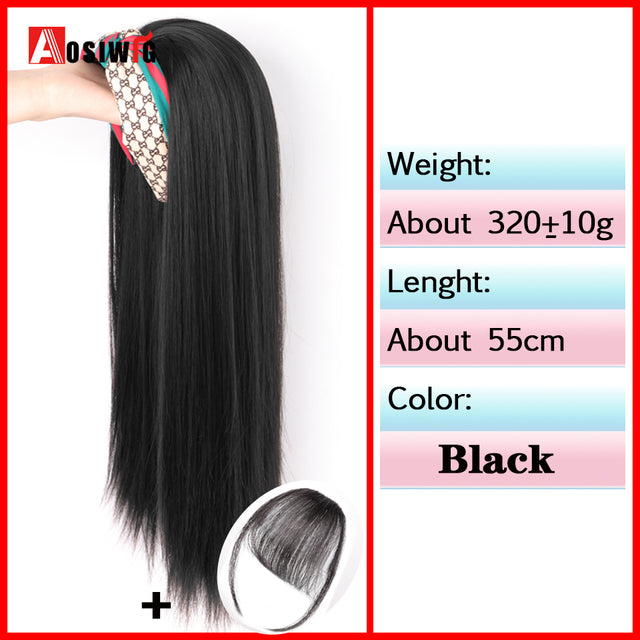 Synthetic Long Straight Head Style Wig Heat Resistant Hair