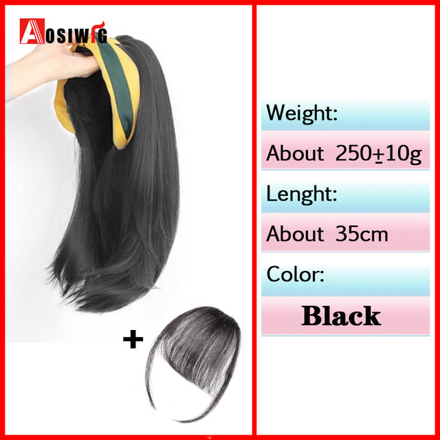 Synthetic Long Straight Head Style Wig Heat Resistant Hair