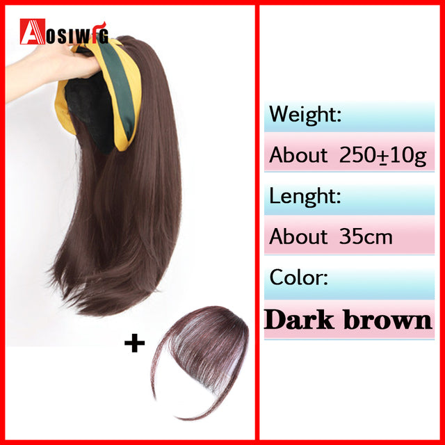 Synthetic Long Straight Head Style Wig Heat Resistant Hair