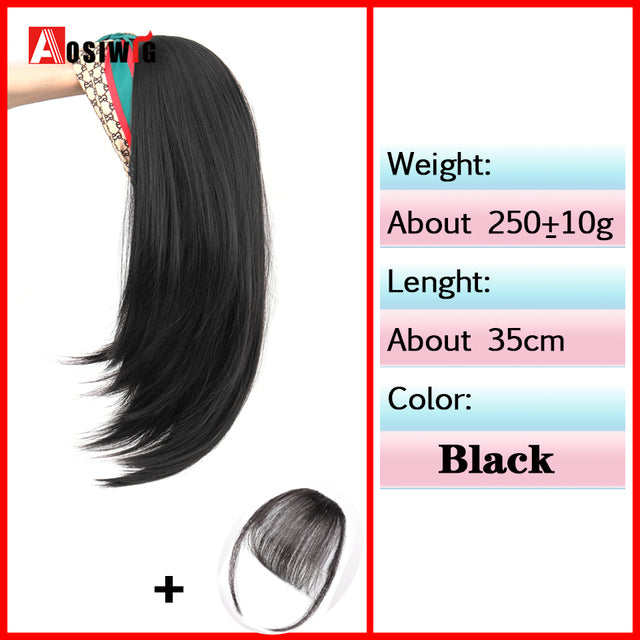 Synthetic Long Straight Head Style Wig Heat Resistant Hair