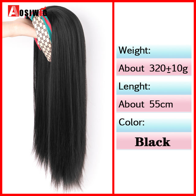 Synthetic Long Straight Head Style Wig Heat Resistant Hair