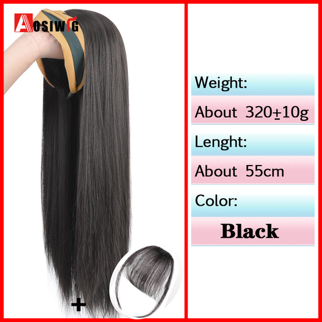 Synthetic Long Straight Head Style Wig Heat Resistant Hair