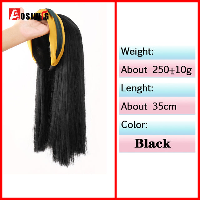 Synthetic Long Straight Head Style Wig Heat Resistant Hair