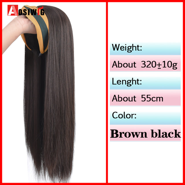 Synthetic Long Straight Head Style Wig Heat Resistant Hair