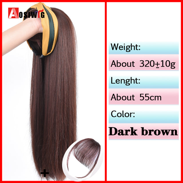 Synthetic Long Straight Head Style Wig Heat Resistant Hair