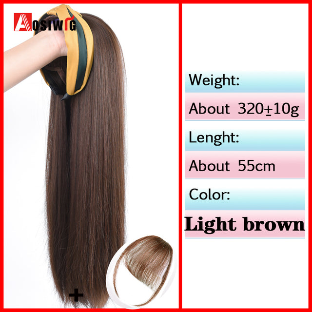 Synthetic Long Straight Head Style Wig Heat Resistant Hair