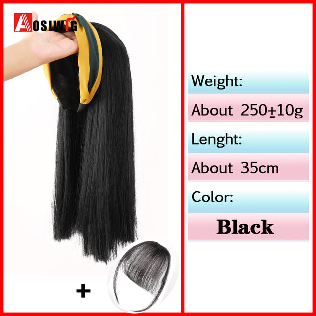 Synthetic Long Straight Head Style Wig Heat Resistant Hair