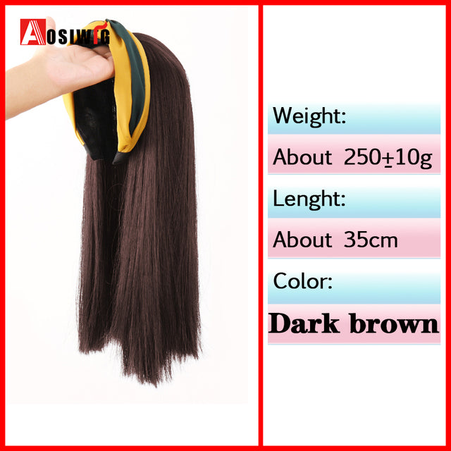 Synthetic Long Straight Head Style Wig Heat Resistant Hair