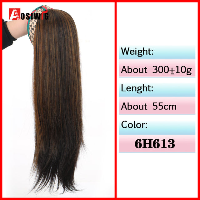 Synthetic Long Straight Head Style Wig Heat Resistant Hair