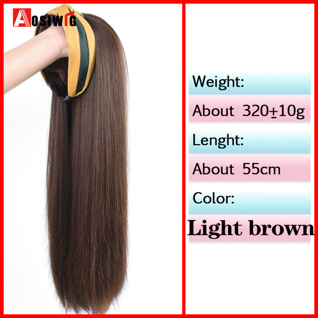 Synthetic Long Straight Head Style Wig Heat Resistant Hair