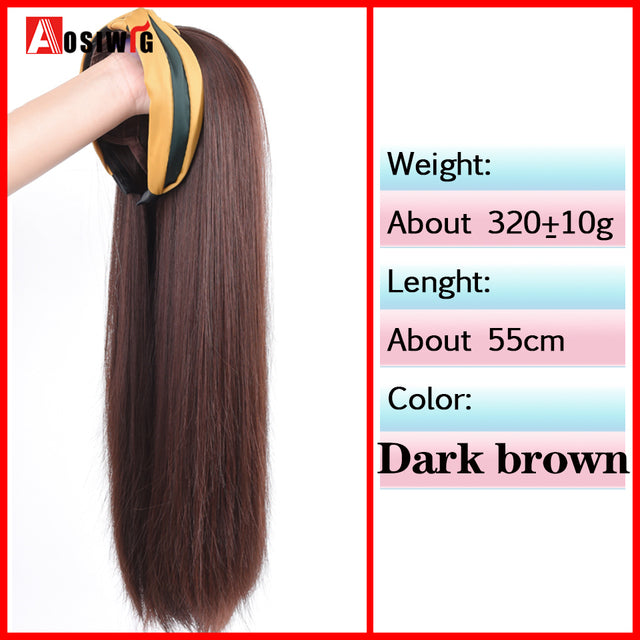 Synthetic Long Straight Head Style Wig Heat Resistant Hair