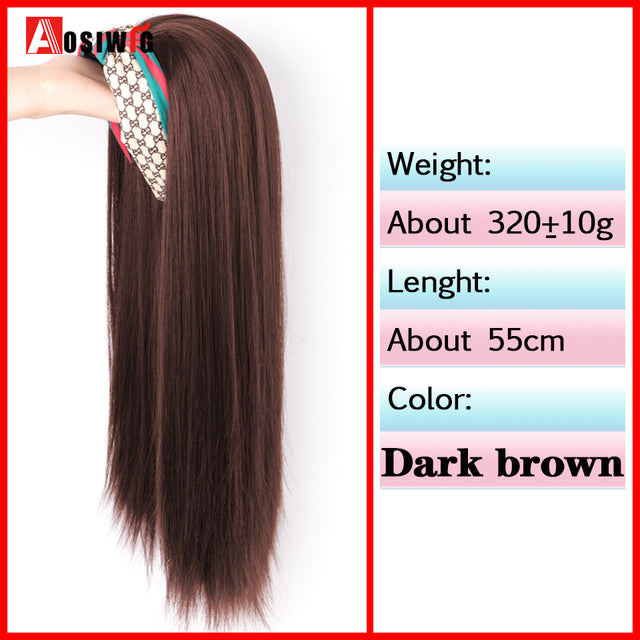 Synthetic Long Straight Head Style Wig Heat Resistant Hair