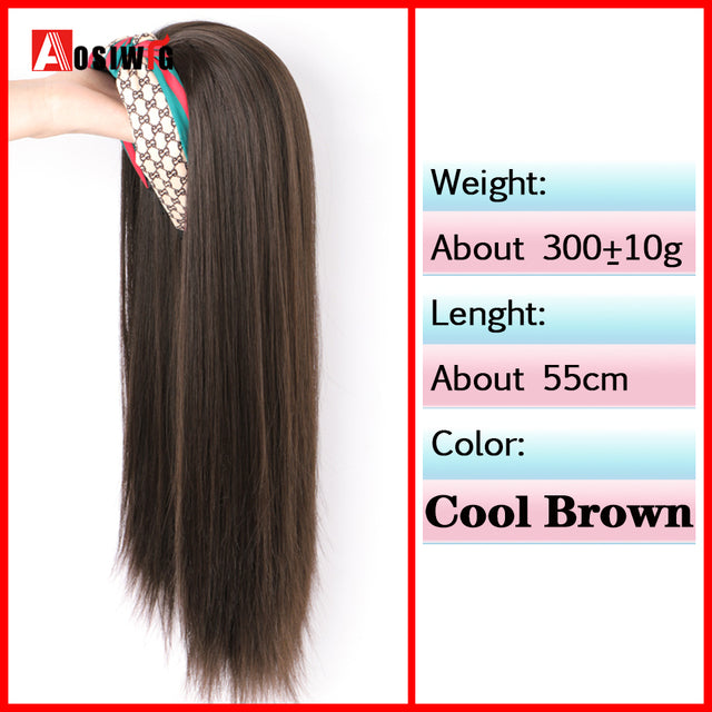 Synthetic Long Straight Head Style Wig Heat Resistant Hair