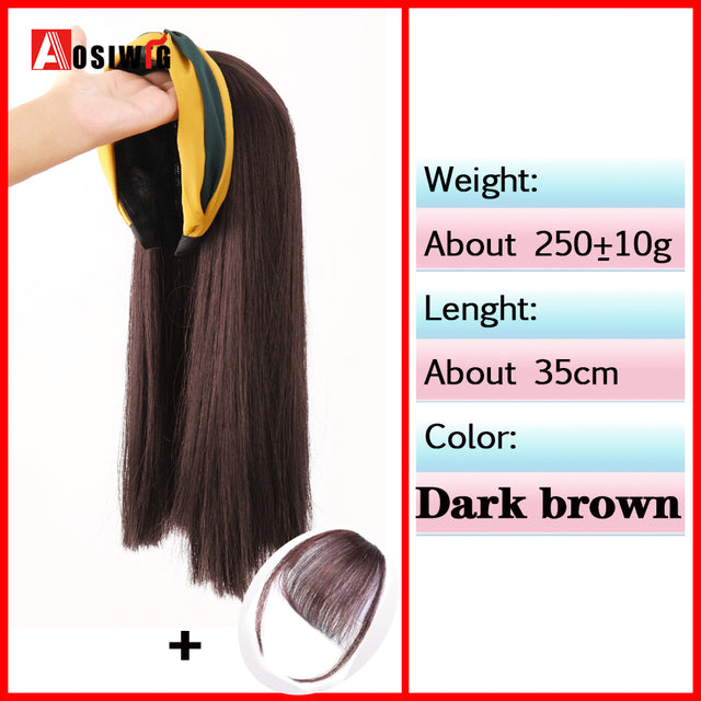 Synthetic Long Straight Head Style Wig Heat Resistant Hair