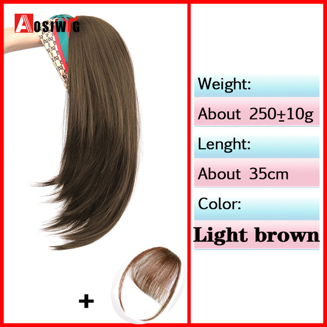 Synthetic Long Straight Head Style Wig Heat Resistant Hair