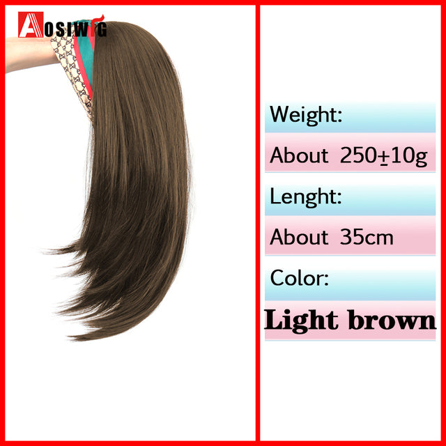 Synthetic Long Straight Head Style Wig Heat Resistant Hair