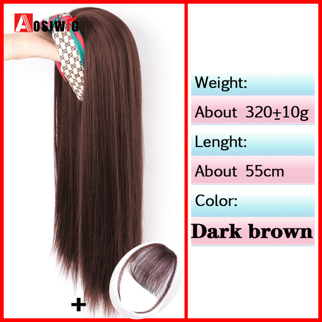 Synthetic Long Straight Head Style Wig Heat Resistant Hair