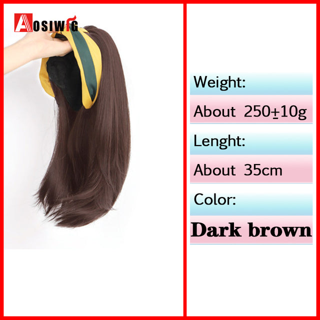 Synthetic Long Straight Head Style Wig Heat Resistant Hair