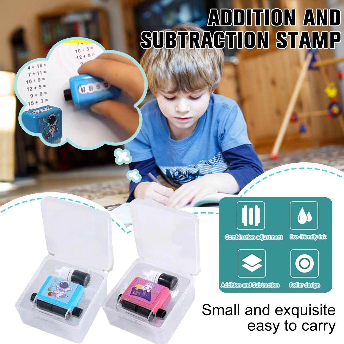 Number Rolling Stamp Addition And Subtraction