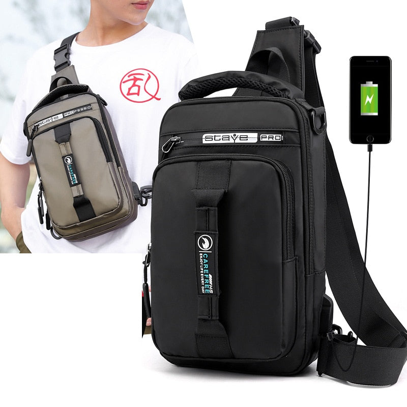 Multi-Functional Crossbody Backpack USB Charging