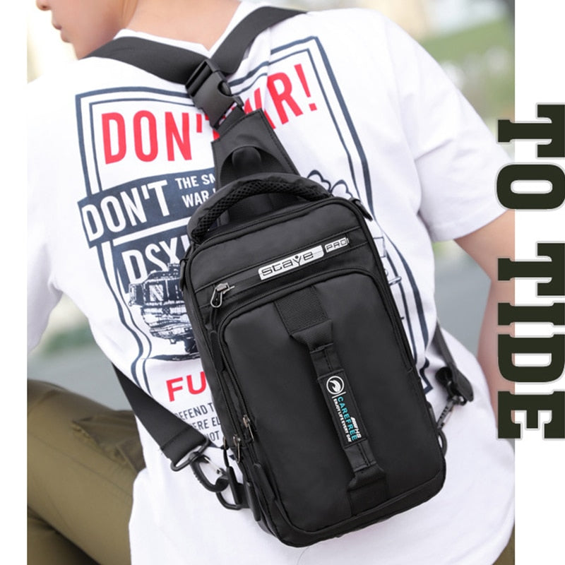 Multi-Functional Crossbody Backpack USB Charging