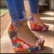 Sexy Girl Summer Design Party Women Shoes High Heels Buckle Ankle Strap Sandals Women Flower Open Toe Sandals