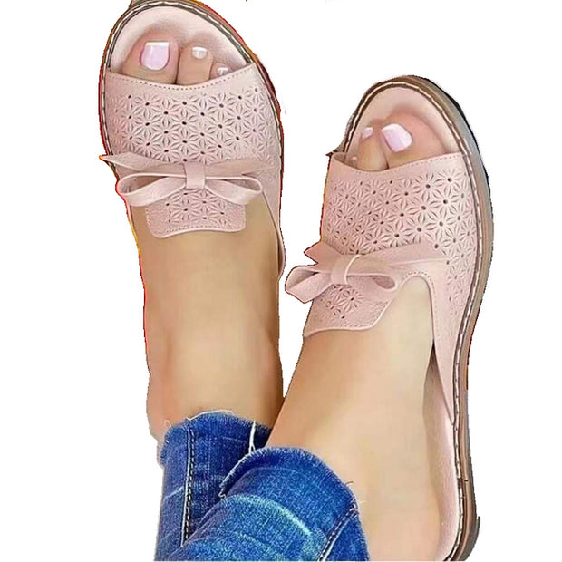 Bowknot Sandals Hollow Out