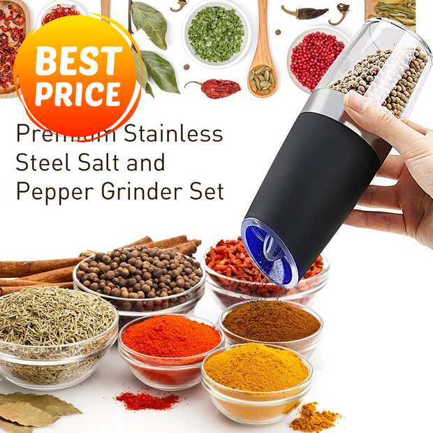 Electric Automatic Mill Pepper and Salt Grinder LED