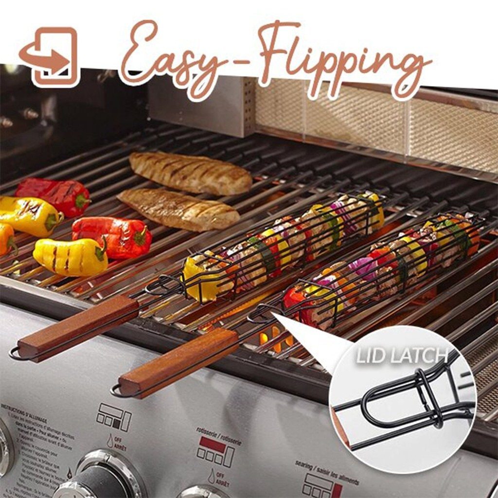 Easy Reusable Kebab Barbecue Basket