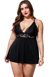 Plus Contrast Lace Cami Nightdress