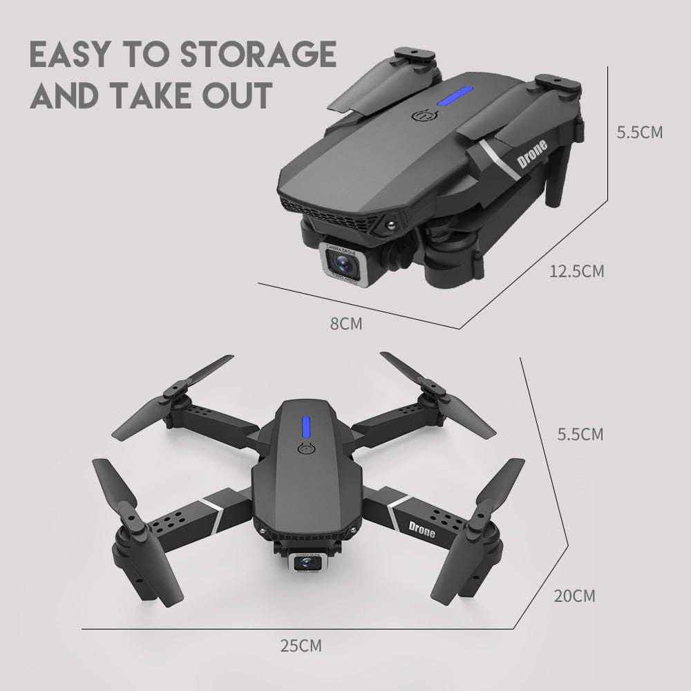 XKJ 2021 New E88 Pro Drone foldable Quadcopter Dron Gift Toy