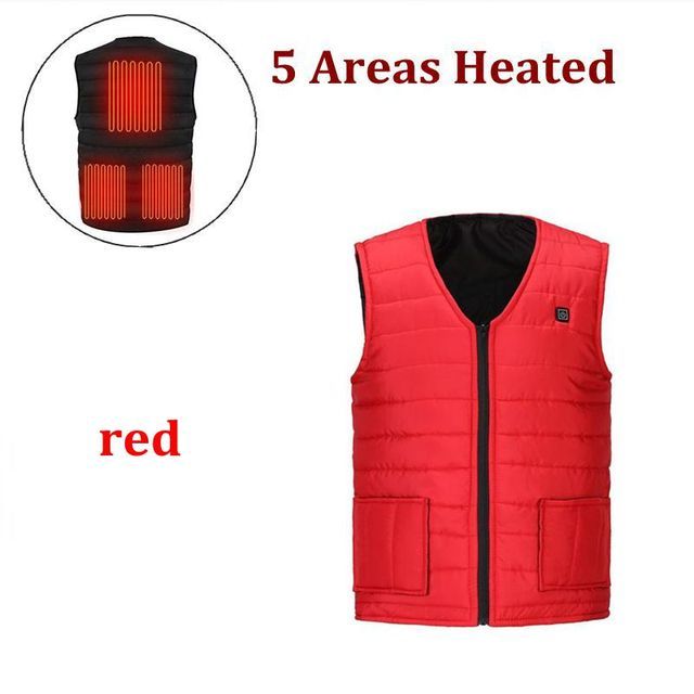 Men Women Outdoor Smart heating Cotton Vest USB winter Warm Jacket