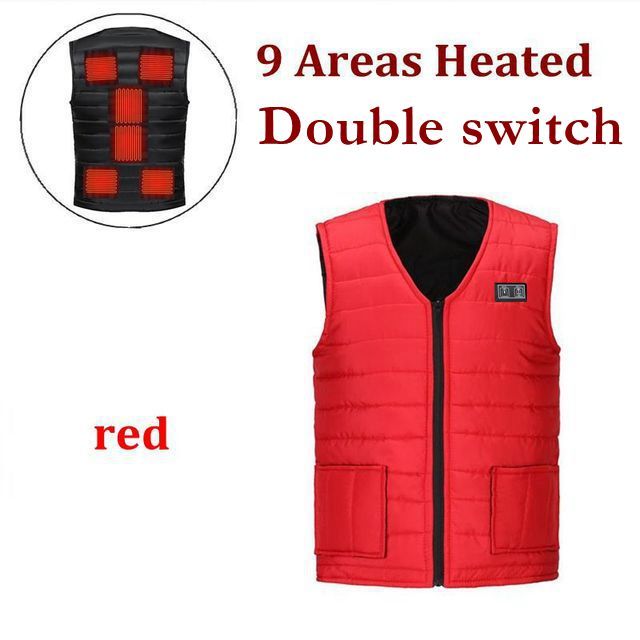 Men Women Outdoor Smart heating Cotton Vest USB winter Warm Jacket