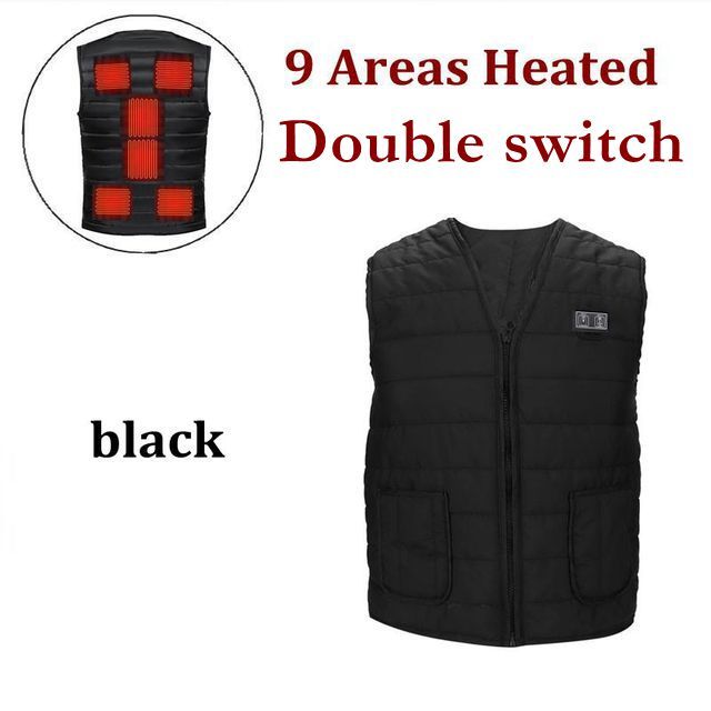 Men Women Outdoor Smart heating Cotton Vest USB winter Warm Jacket