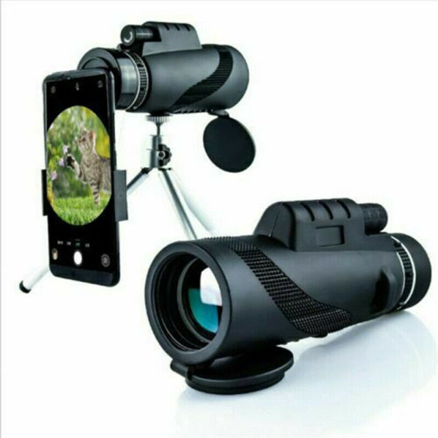 Portable 80X100 HD Monocular Telescope Smartphone Universal Camera Zoom Starscope