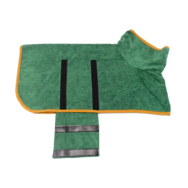 Luxury Pet Bathrobe Towel Super Fast Drying  Soft Adjustable