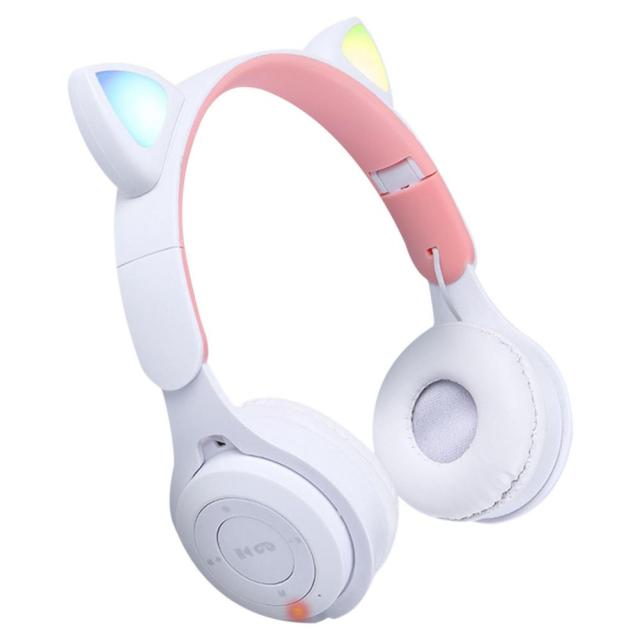 Luminous Flash Light Cute Cat Ears Bluetooth Wireless Headphone