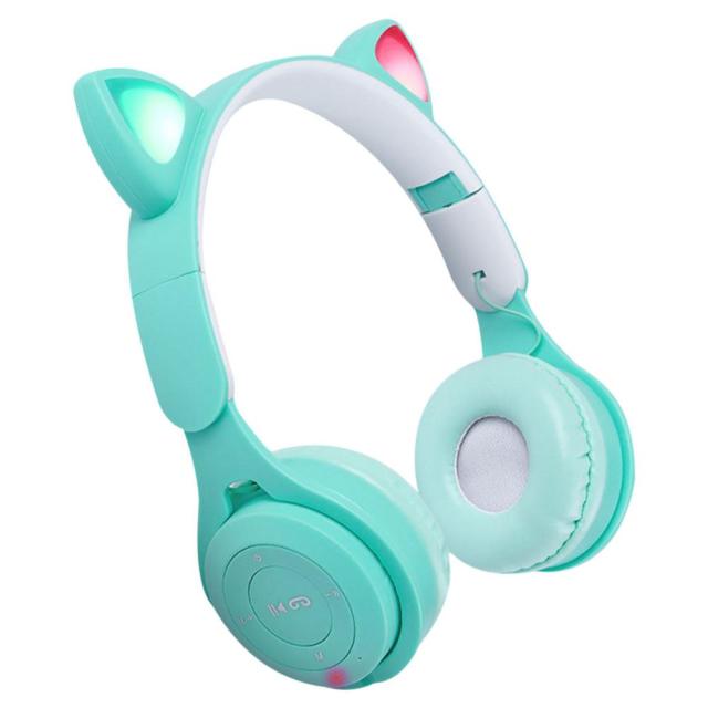 Luminous Flash Light Cute Cat Ears Bluetooth Wireless Headphone