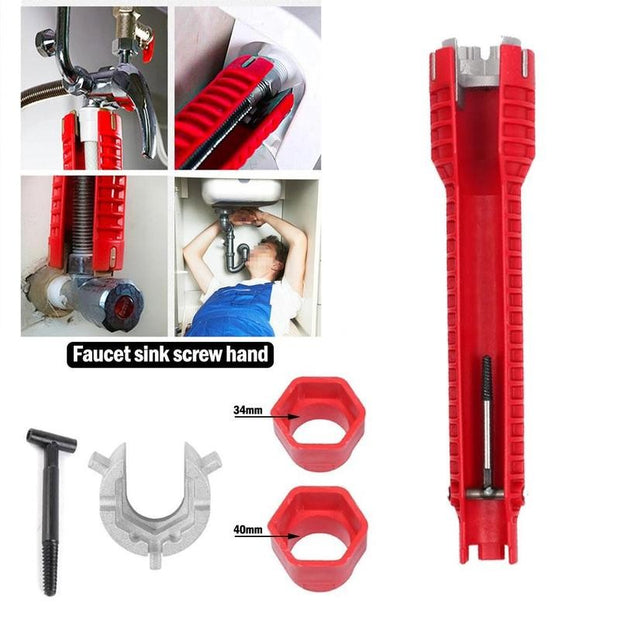 8 in 1 Multifunctional English Key Plumbing Wrench Tools